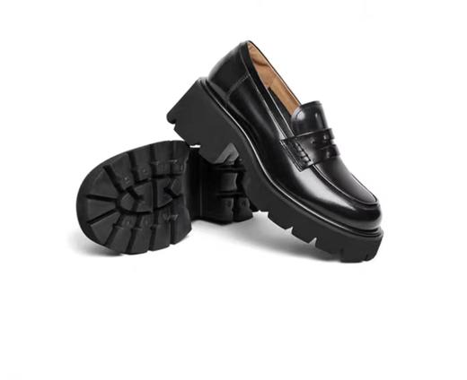 森达2024年春季新款真皮学院风粗跟休闲女鞋 商品图2