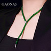 GAONAS  国风新潮时尚设计款绿珠项链10328XG 商品缩略图3