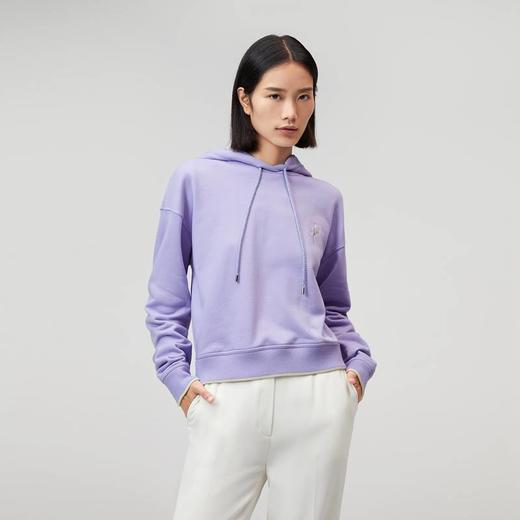 OVV刺绣点缀抽绳连帽卫衣 商品图1