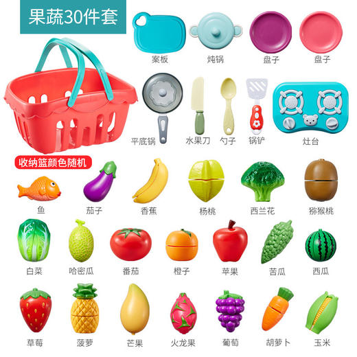 【果蔬切切乐 ，玩出大智慧！】过家家玩具厨房切蔬菜水果玩具套装，男女孩儿童蛋糕切切乐，动手又动脑，切切切根本停不下来-QQ 商品图8