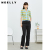 NEELLY纳俪商场同款夏季新款西装裤直筒显瘦长款黑色西裤N22074H04446 商品缩略图1