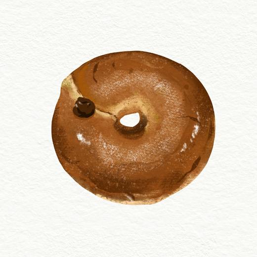 浓缩咖啡栗子奶酪贝果 商品图0