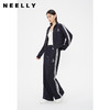 NEELLY纳俪商场同款藏青色运动风阔腿裤女舒适高腰抽绳休闲直筒裤N24021H01091 商品缩略图1