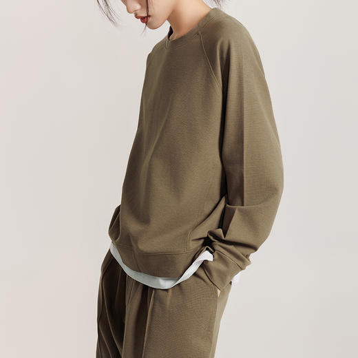 weyo女款通勤风假两件插肩袖卫衣 | 基础版型、简约色系、时尚舒适、休闲百搭 880001 商品图2