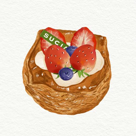 牛奶乳酪草莓可颂 商品图0