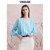 VIMAGE纬漫纪春季新款V领显瘦简约舒适上衣V2109705 商品缩略图0