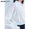 NEELLY纳俪商场同款超仙短款白色衬衫女春秋设计感蝴蝶结系带上衣N23074B03341 商品缩略图2