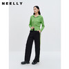 NEELLY纳俪商场同款阔腿裤女侧边撞色开叉休闲裤秋季新款时髦长裤N23091H01184 商品缩略图1