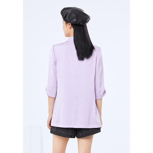 NEELLY纳俪商场同款七分袖西装外套女春夏季百搭薄款西服休闲宽松N22074W04404 商品图3