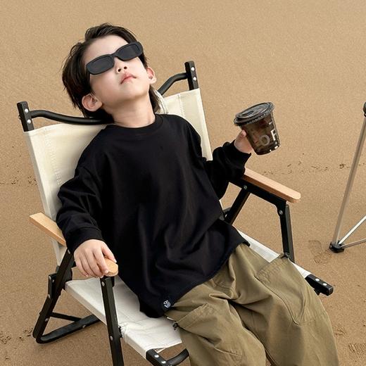 【59.9到手2件】儿童韩系潮牌纯棉T恤丨巨软糯~纯色简约 大小童男女潮款上衣 商品图5