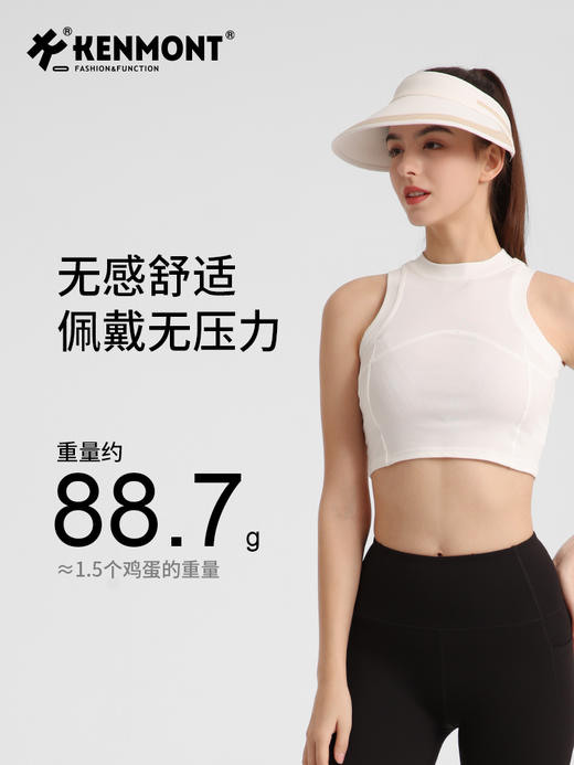 卡蒙轻量化防紫外线跑步空顶帽女夏天可折叠运动防晒帽可扎马尾 商品图6
