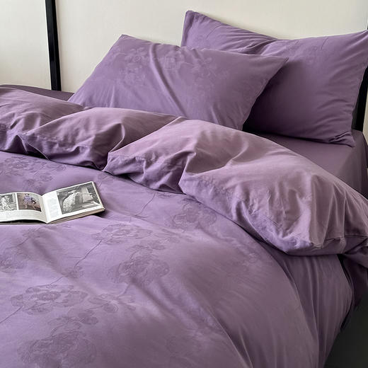 老米优品/ gao端系列《mjji工厂60S提花四件套》全棉大提花！纯色套件床品，品质控入！ 商品图5