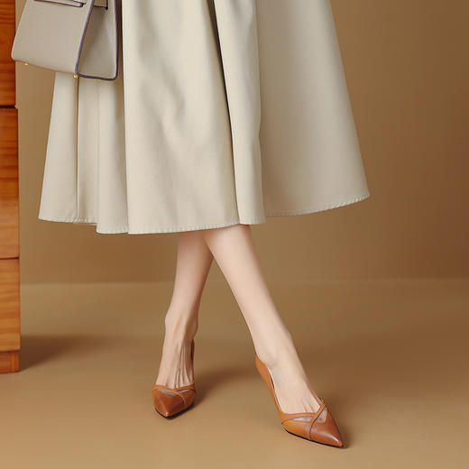 【预售5天】性感优雅，新风格细高跟里外全皮渐变色尖头高跟鞋HY&M865-1 商品图9