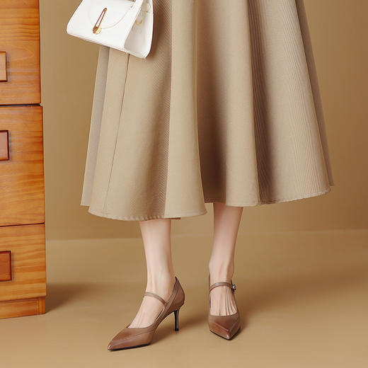 【预售5天】优雅百搭，新风格细高跟里外全皮高跟鞋HY&M868-1 商品图5