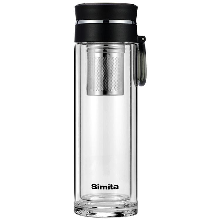 【自营】施密特（simita）名匠提手玻璃杯 双层设计 茶水分离  380ml