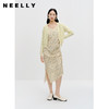 NEELLY纳俪商场同款碎花吊带裙无袖长裙新款黄色显瘦收腰A字裙秋N24024Y04552 商品缩略图0