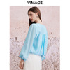 VIMAGE纬漫纪春季新款V领显瘦简约舒适上衣V2109705 商品缩略图4