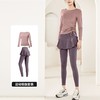 假两件瑜伽裙裤套装女运动上衣套装跑步健身长袖普拉提训练瑜伽服 商品缩略图0
