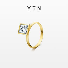 「屹」公主方钻戒-一重