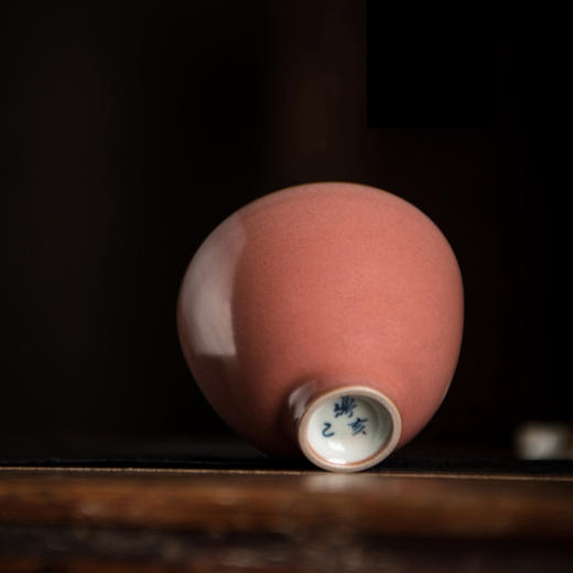 问鼎汝瓷萼红精工款鸿声杯 景德镇陶瓷茶杯手工复古礼盒装汝瓷品茗杯 商品图2