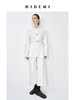 HIDEMI 极简春日圆领设计感前后两穿立体剪裁缎面外套上衣女 黑色/白色 商品缩略图10