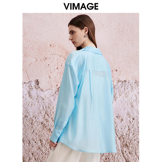 VIMAGE纬漫纪春季新款百搭小众设计衬衣衬衫V2109706 商品图4