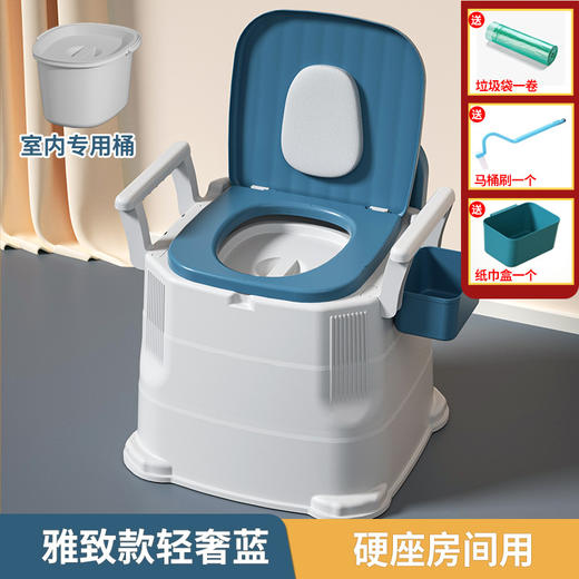 室内便携式孕妇成人老年人卧室床边便桶家用老人坐便器可移动马桶 商品图5