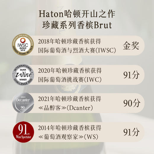 【3获国际90+分】哈顿珍藏系列香槟 法定AOC香槟产区 12.5%vol 商品图6
