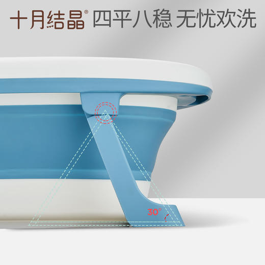 婴儿洗澡盆家用可坐大号新生儿童用品沐浴桶折叠宝宝浴盆 商品图3