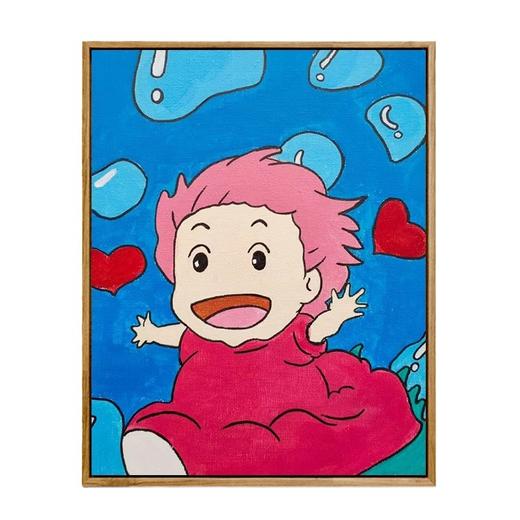 【送实木内框+颜料+画笔】卡通数字油画diy千与千寻手工填色丙烯油彩卧室装饰画 商品图2