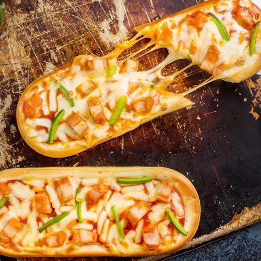 小萨牛牛 微波奥尔良鸡肉芝士船披萨90g 商品图1