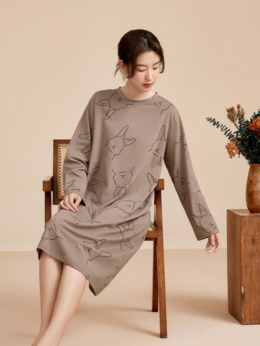 康妮雅女式长袖睡裙 商品图5