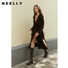 NEELLY纳俪冬季翻驳领双面呢大衣女双排扣可脱卸腰带中长款外套N21113N01206 商品缩略图0