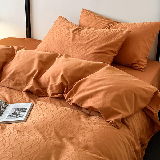 老米优品/ gao端系列《mjji工厂60S提花四件套》全棉大提花！纯色套件床品，品质控入！ 商品图1