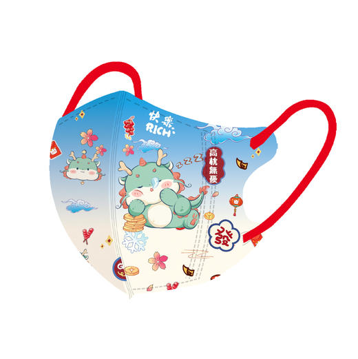 「50个独立包装！龙年新款」儿童3D立体口罩 居家日用独立包装三层防护 商品图4
