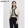 NEELLY纳俪商场同款小香风短款气质外套女撞色金扣气质上衣百搭N23071C01017 商品缩略图0