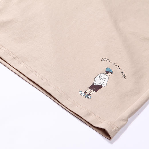 都市丽人都市锋尚舒适外出春夏睡衣男32支CVC单面家居服薄款短袖短裤男士棉质套装FH42B2 商品图7