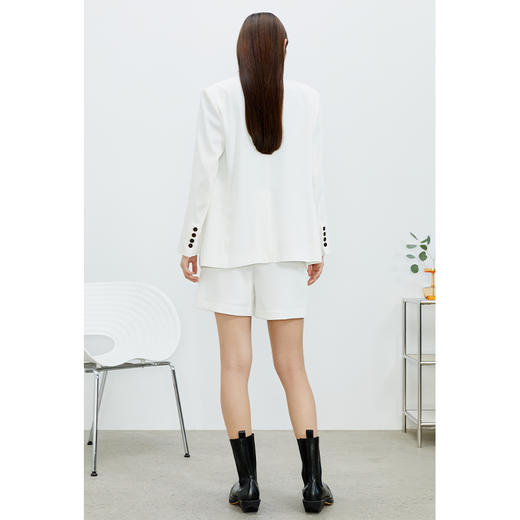 NEELLY纳俪商场同款夏新款两粒扣白色外套翻领小西装女潮N22074W04444 商品图3