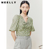 NEELLY纳俪商场同款V领泡泡袖衬衫女胸前蝴蝶结显瘦套头上衣百搭N22052R01156 商品缩略图0