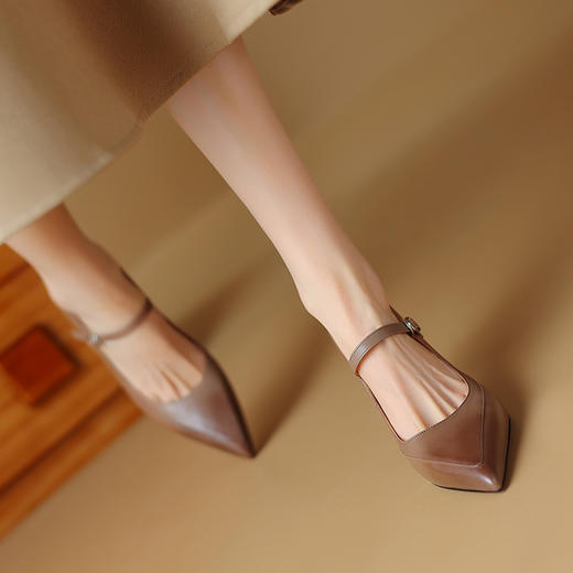 【预售5天】优雅百搭，新风格细高跟里外全皮高跟鞋HY&M868-1 商品图6