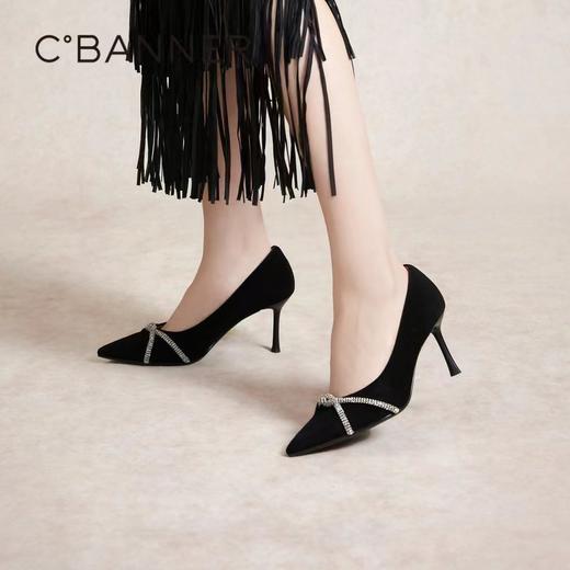 千百度细跟2024浅口尖头婚鞋 商品图1