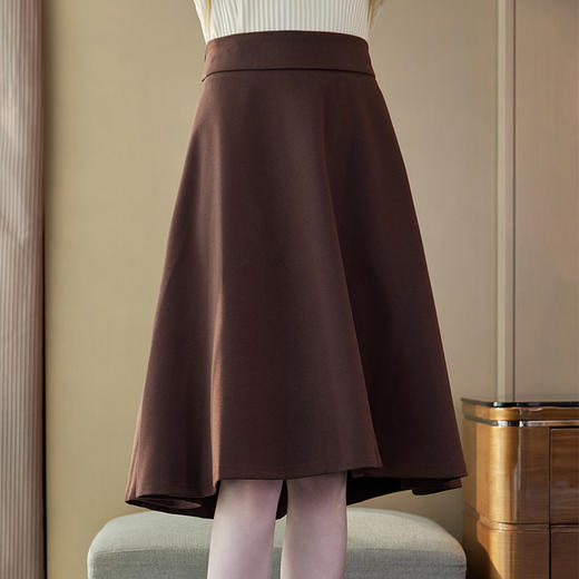 奢姿2024春季新款大码女装时尚半松紧裙子胖妹妹百搭简约半身裙9934460137 商品图0