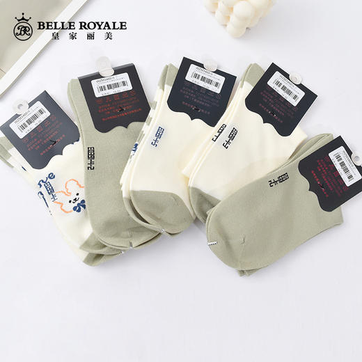 【42元5双，数量拍5】新款春夏秋款中筒袜ins潮外穿薄款棉夏季女士袜子WZM3458 商品图2