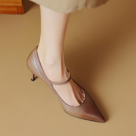【预售5天】优雅百搭，新风格细高跟里外全皮高跟鞋HY&M868-1 商品图3