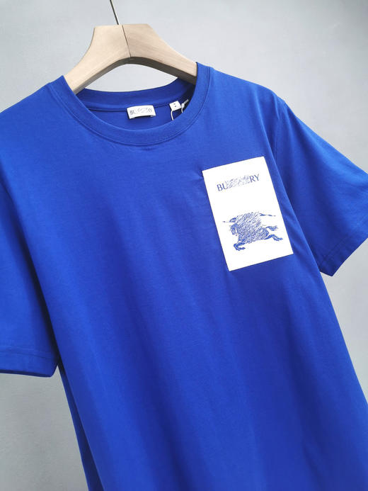 战马 2024春夏新款 胸前口袋 马术骑士标 圆领短袖T恤 Z-11351 商品图2