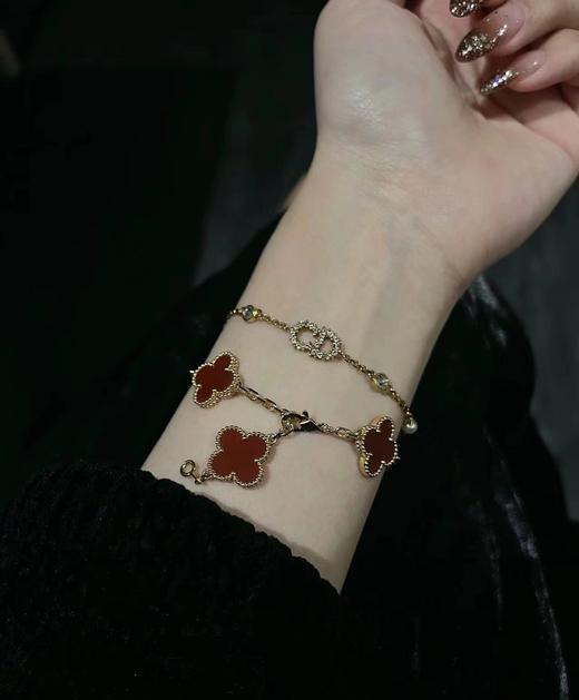 宏运五花四叶草手链 四叶草鸿运项链 耳钉  商品图13