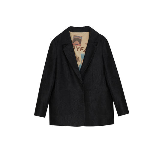 谜底西装外套女2024春新款高端系列时尚提花宽松中长款241GW0064 商品图4