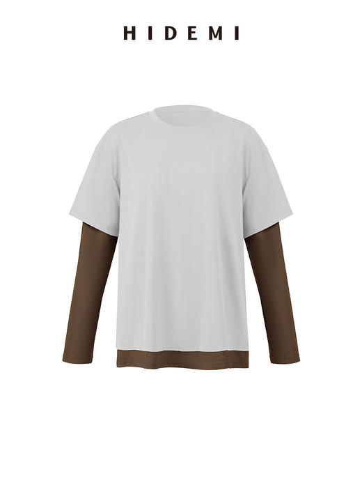 HIDEMI 小男孩系列早春假两件水洗棉针织圆领女装长袖打底T恤 商品图13