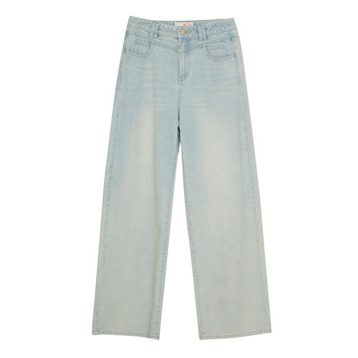 谜底直筒牛仔裤女2024春新款时尚百搭高腰亲肤舒适长裤241MK0041 商品图4