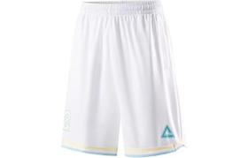 匹克篮球文化系列印花宽松透气休闲短裤男款大白F7234011